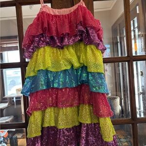 ASOS Multicolor Ruffled Mini Dress